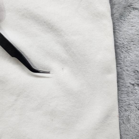 Alfani Pants Womens 14 White Stretch Cotton Mid Rise Capri Double Button Casual - Picture 4 of 11